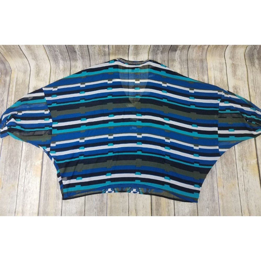 Lane Bryant Womens Blouse Top Plus Size 18/20 Sheer Short Sleeves V-neck Casual - Picture 10 of 12